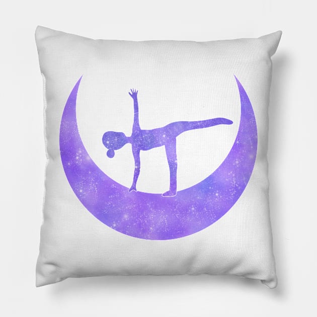 Half Moon Yoga Pose Pillow by RocksNMills