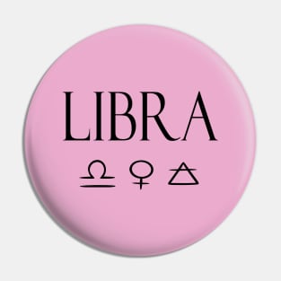 Libra Glyph Planet Element Pin