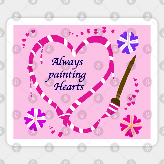 Valentine S Always Painting Hearts Fuschia Pink Purple