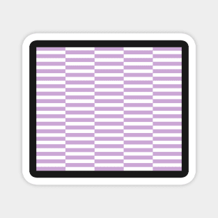 Strips - purple and white. Magnet