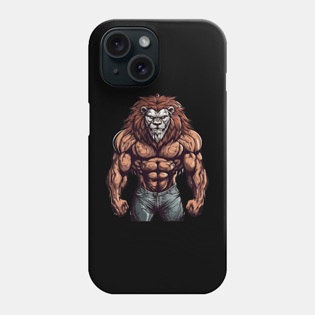 LionHearted Determination Phone Case by WyldbyDesign