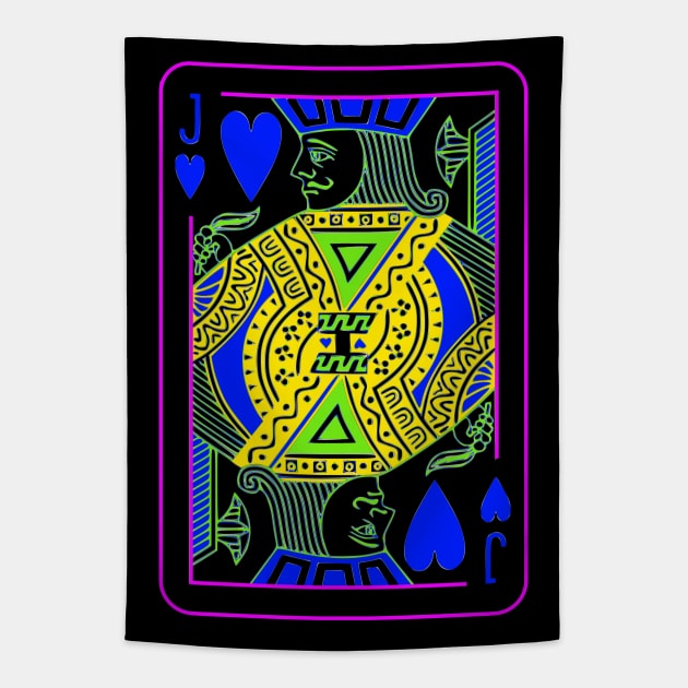 Jack of Hearts Bright Mode Tapestry by inotyler