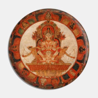 Mandala of Chandra, God of the Moon Pin
