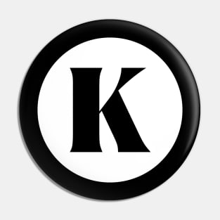 K (Letter Initial Monogram) Pin