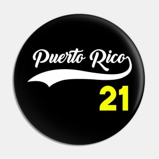 Puerto Rico Baseball Puerto Rican Pride Boricua Pin