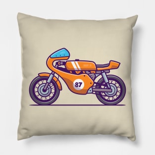 Retro Motorbike Pillow