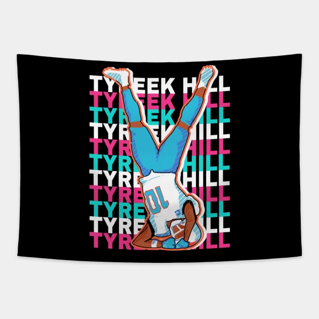 Tyreek Hill 10 stomp the yard celebration Tapestry by Mic jr