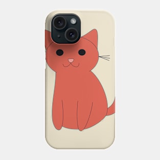 Sitting Cat (Red) Phone Case