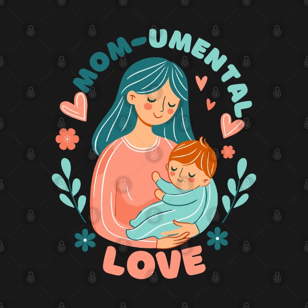 Mom-umental Love | Best design for Mother's Day | Best Mom Life quote by Nora Liak