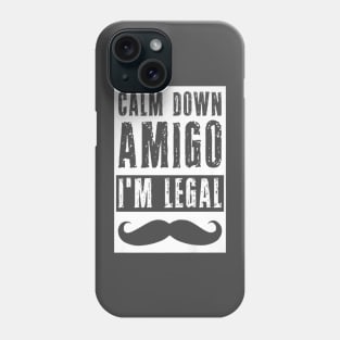 Im Legal Immigrant Funny Patriot Calm Down Us Pride Phone Case