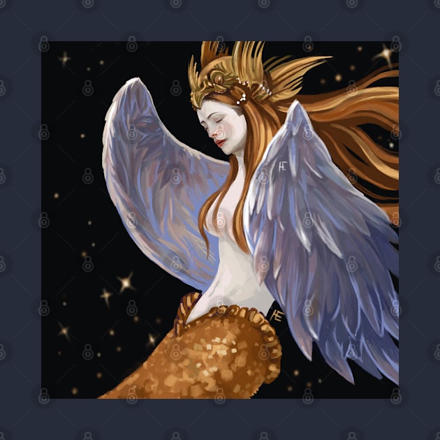 Mermaid with wings by ElizabethNspace