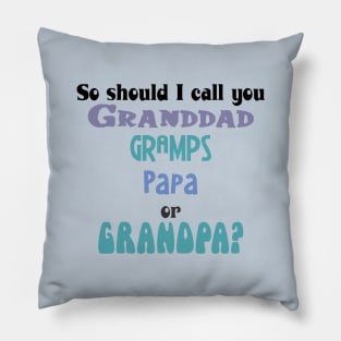 So Should I Call You Grandpa? Pillow