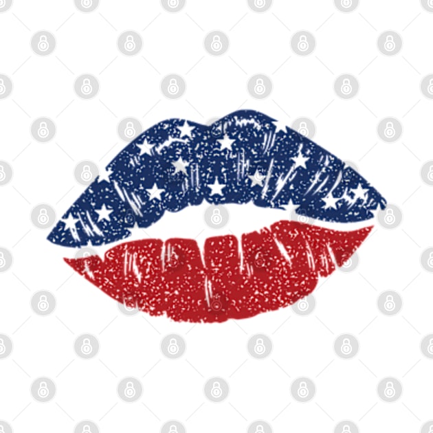 American Kiss with puckered Lips by Cun-Tees!