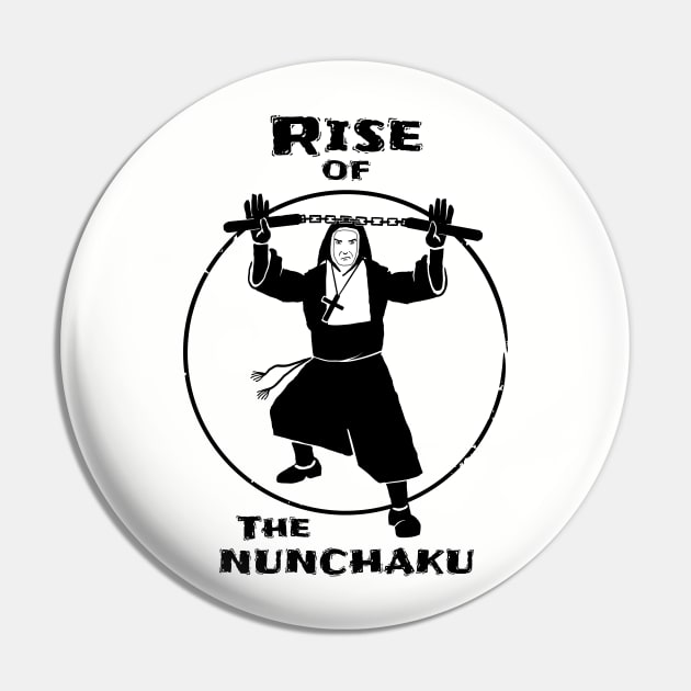 Rise Of The Nunchaku Nun Funny Martial Arts Pun Pin by atomguy