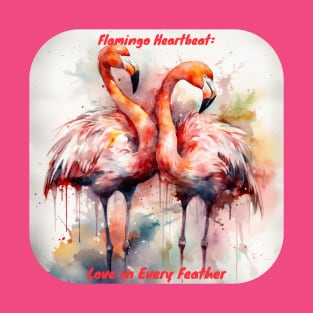 Flamingo Heartbeat: Love in Every Feather T-Shirt