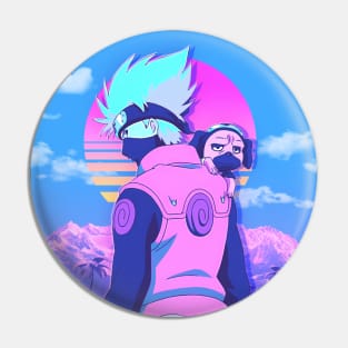 vaporwave of kakashi Pin