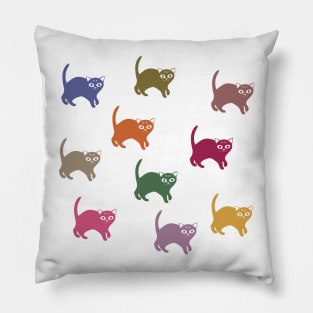 Colorful kittens Pillow