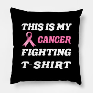 Breast Cancer Pink Ribbon Fighting Pillow