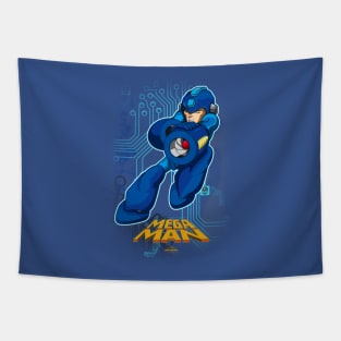 The Blue Bomber Mega Man Tapestry