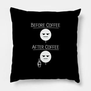 Funny Before and After Coffee Pillow