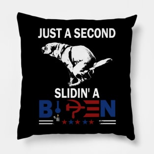 Dog Just A Second Slidin' A Biden Pillow