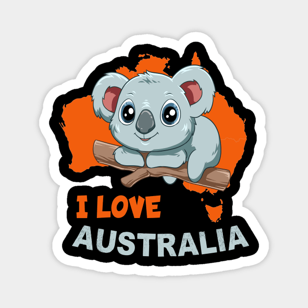 Koala bear love australia Magnet by Lomitasu