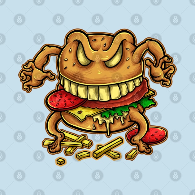 Hamburger Monster Illustrated Design by Jarecrow 