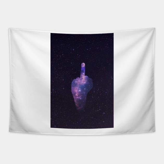 Middle Finger From The Universe Tapestry by DreamCollage