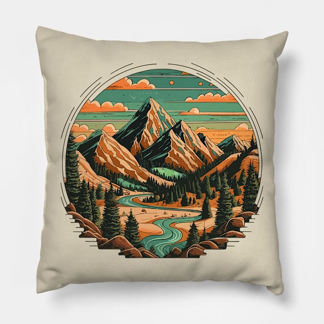 Mountain Day – December Pillow by irfankokabi