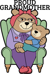 Proud Grandmother Bear with Child Magnet