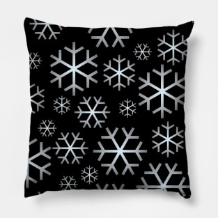 White Christmas Snowflakes Pattern Pillow