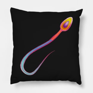 Colourful Human Sperm Microscopic. Pillow