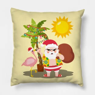 Santa is enjoying the Summer Pillow