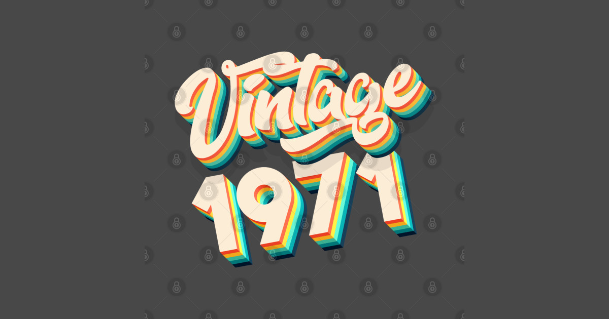 Download 50th Birthday Retro - Vintage 1971 - Vintage 1971 - T ...