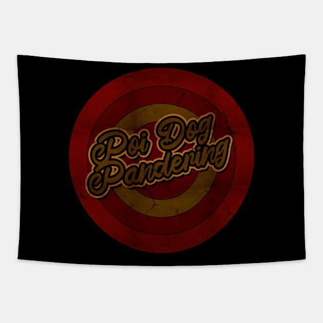 Circle Retro Poi Dog Pandering Tapestry by Electric Tone