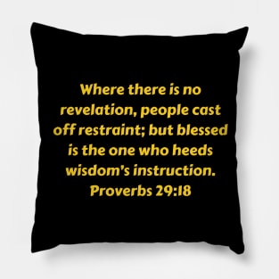 Bible Verse Proverbs 29:18 Pillow