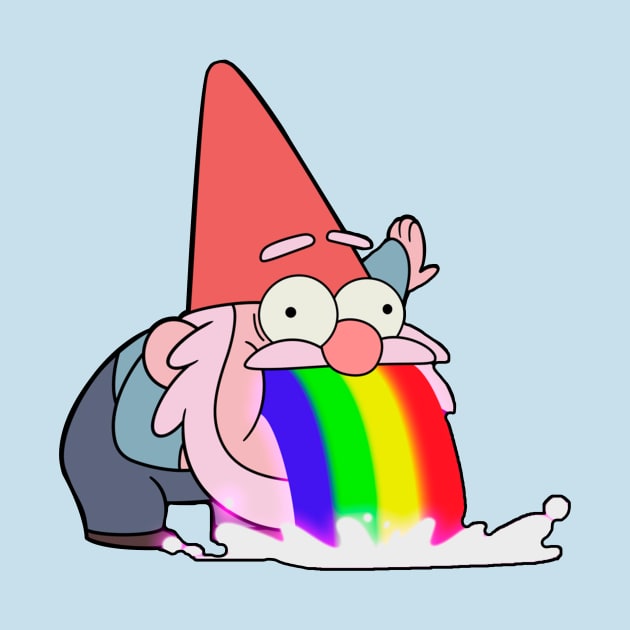 Gnome puking rainbows by Anna Senpai