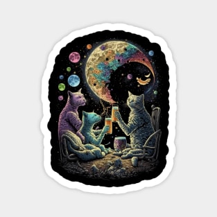 Space Cat Friends 2 Magnet