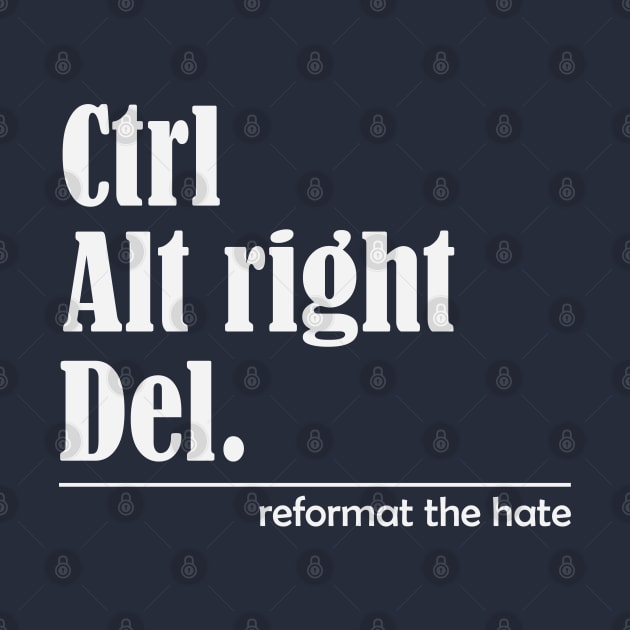 Ctrl Alt Right Del Reformat The Hate by storyofluke
