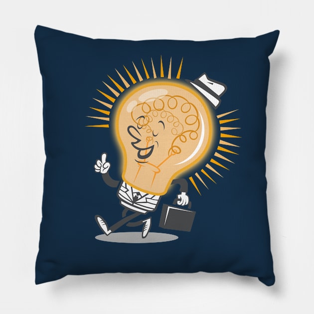 Mr Bright from the start Pillow by richhwalsh