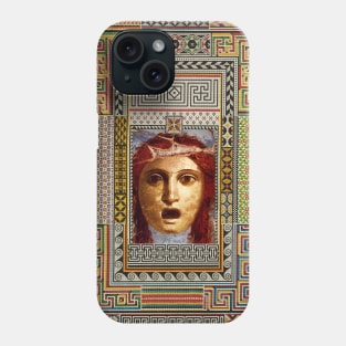 THEATER MASK,ANTIQUE ROMAN PAINTING WITH POMPEII MOSAICS PATCHWORK Phone Case