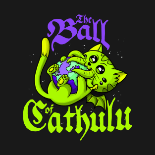 Cute Kawaii Ball of Cathulhu Eating the World Cat Cthulhu T-Shirt