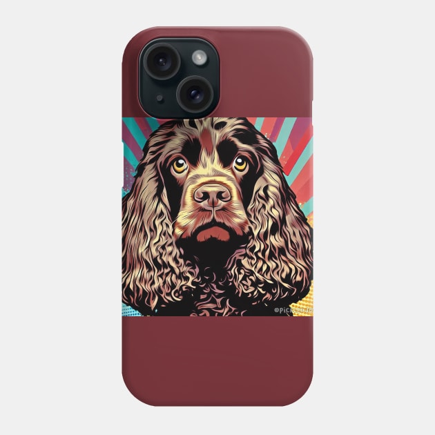 Chocolate Spaniel Pop Art Phone Case by Sketchy