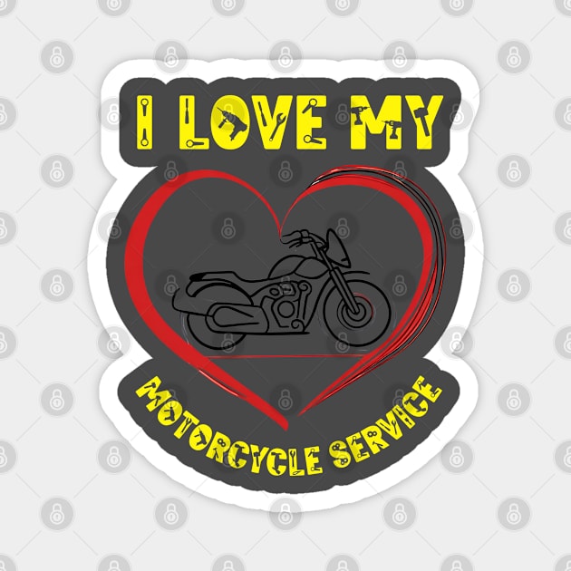 Rule of the Motorcycle Service Magnet by FehuMarcinArt