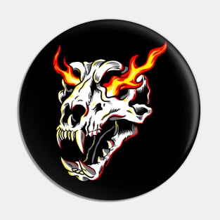 Flame Skull Pin