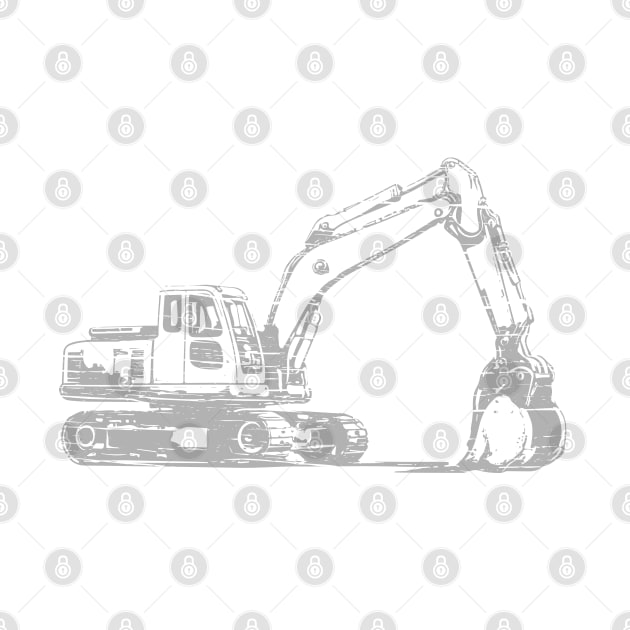 Vintage Excavator by Surrealcoin777