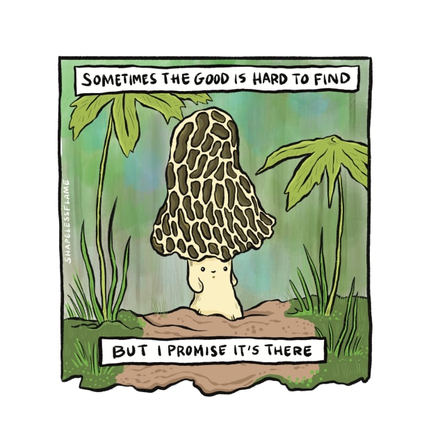 Motivational Morel Mushroom Man by shapelessflame