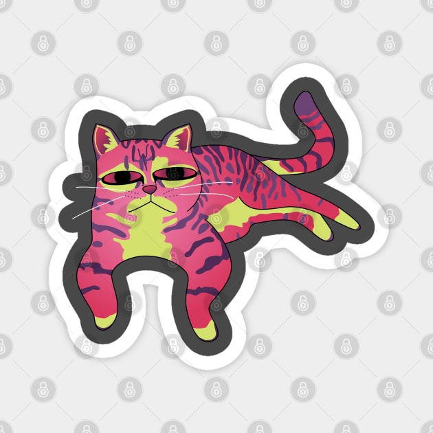 Sleepy Candy Tabby Magnet by ziafrazier