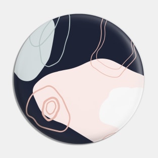 Abstract Shapes Rose Ashes Pin