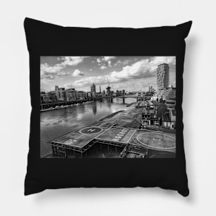 View of the River Thames from Battersea, London Pillow